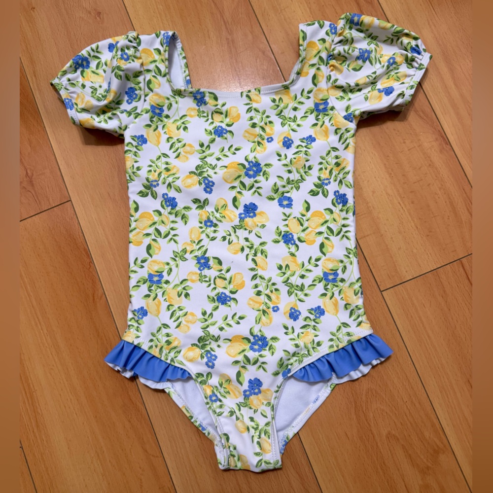 Toddler Girl’s Cynthia Rowley Lemon One Piece Swimsuit in 5T